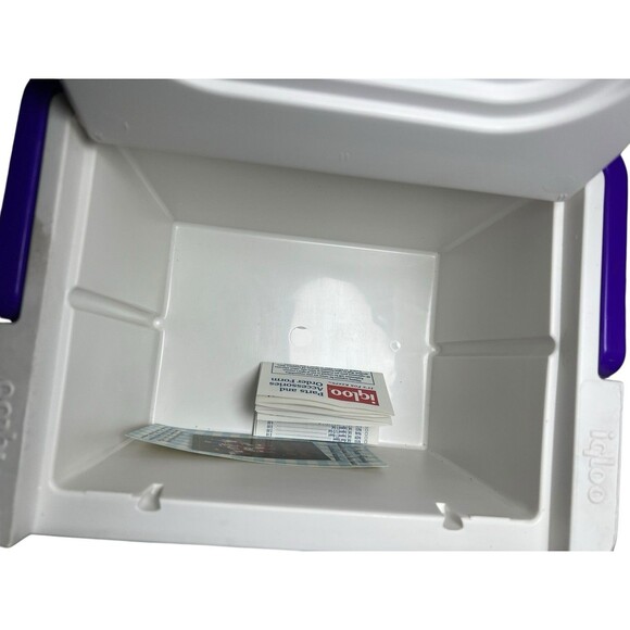 Igloo Polar Six teal purple ice chest insulated USA small lunch box 6 pack 1997 - Picture 9 of 12